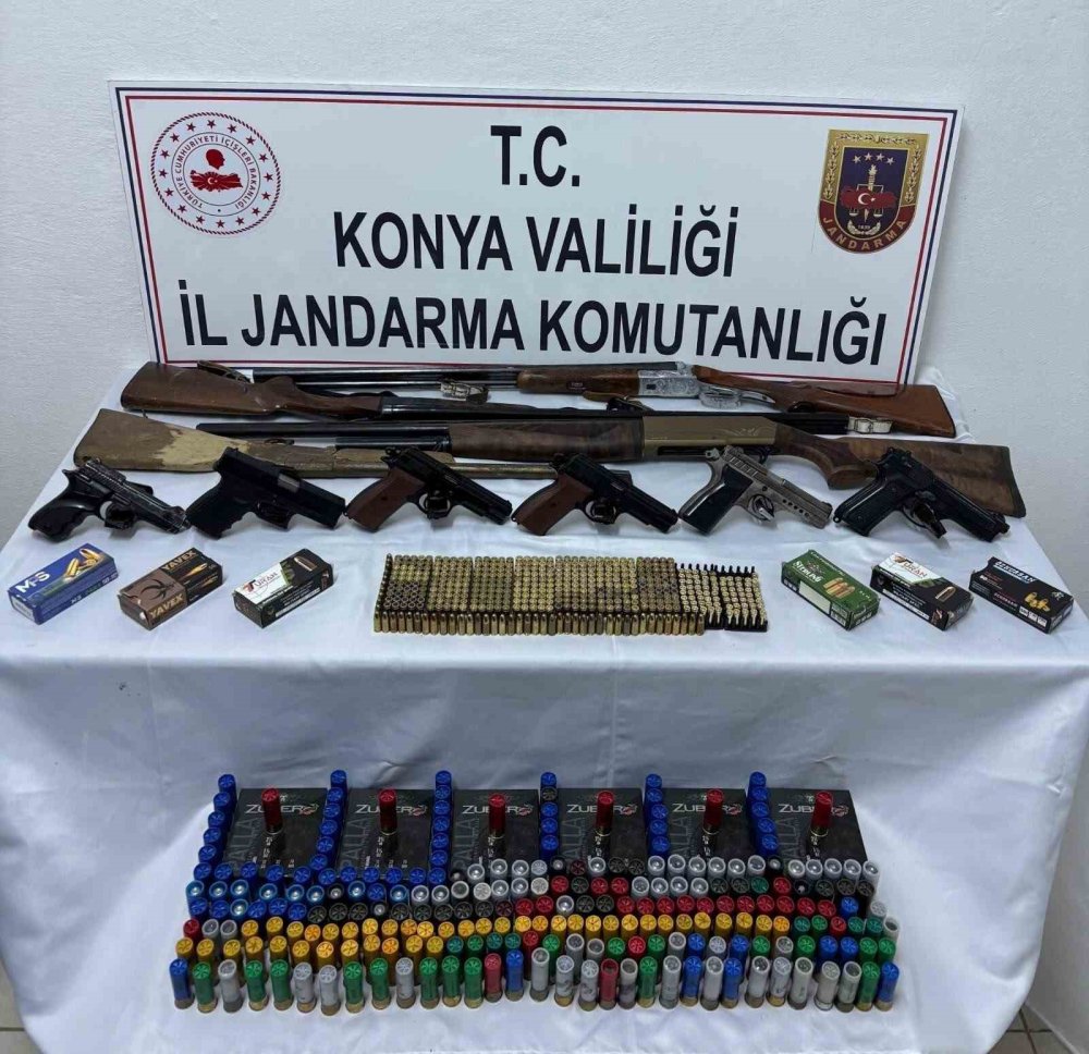 Konya'da 16 günde yakalanan silahlara tutuklama kararı