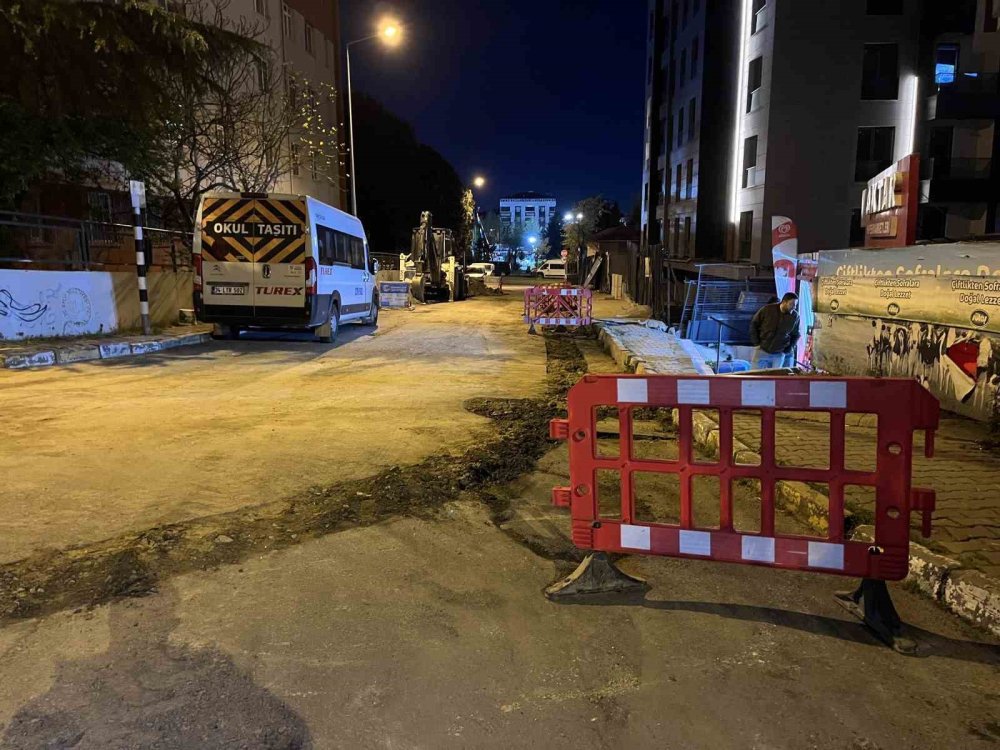 Doğalgaz çalışmasında havan topu mermisi bulundu