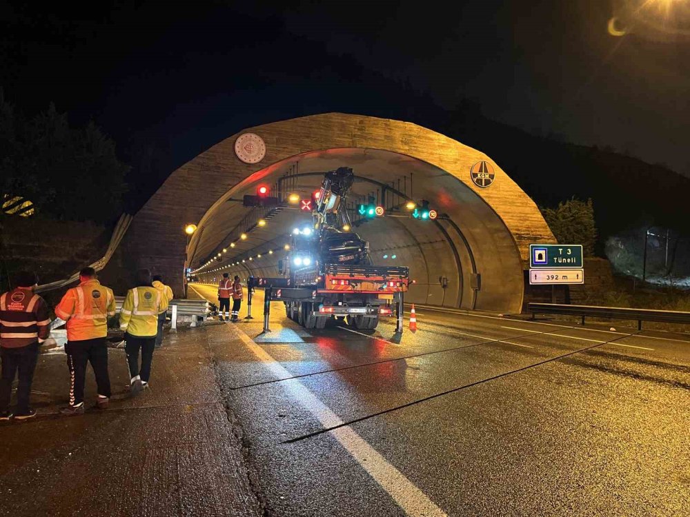 Kuzey Marmara’da otomobil tünel girişine saplandı: Sürücü öldü