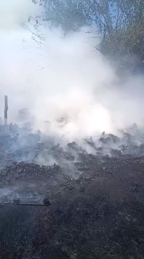 Anızı yaktı 20 dönüm arazi küle döndü