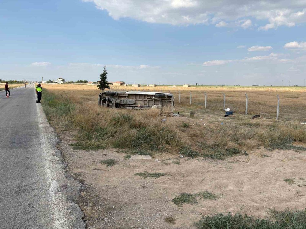 Konya Ereğli’de Feci Kaza: Tarım İşçilerini Taşıyan Minibüs Devrildi
