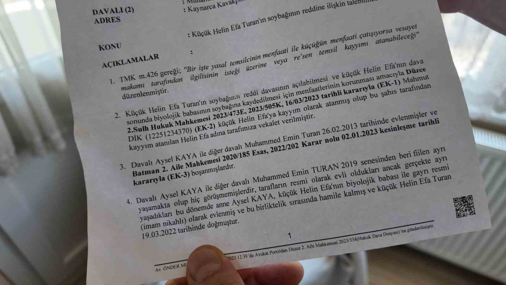 Kendisinden olmayan çocuk için mahkemeye borçlu çıktı