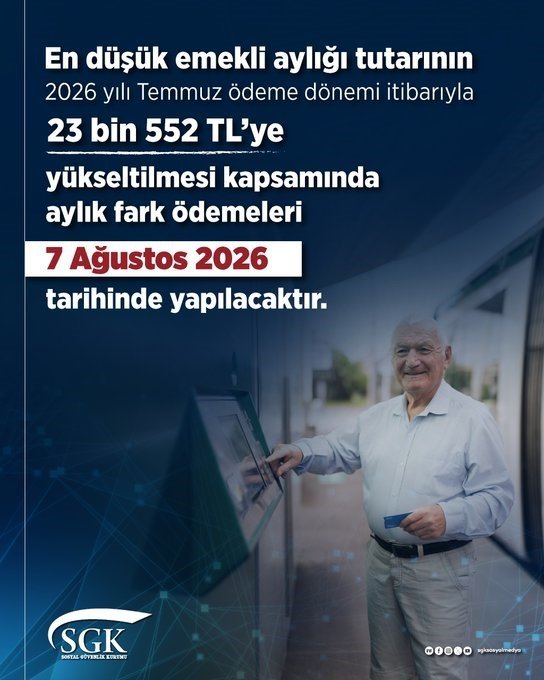 En Düşük Emekli Maaşı Fark Ödemeleri Ne Zaman Yatacak? SGK Takvimi Duyurdu