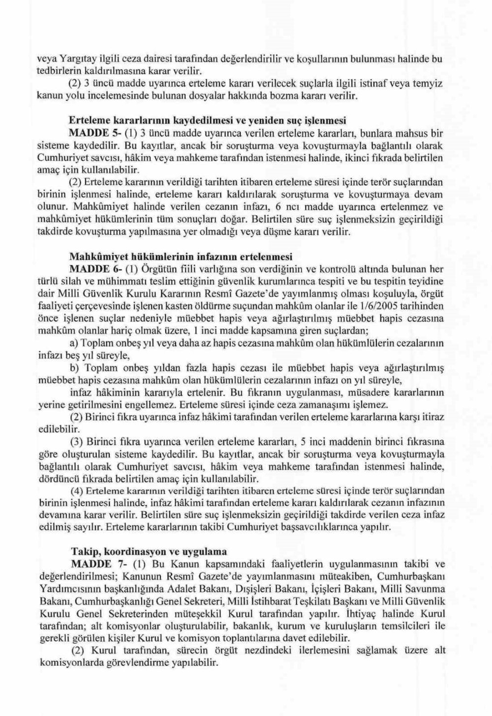 Çerçeve yasa detayları belli oldu
