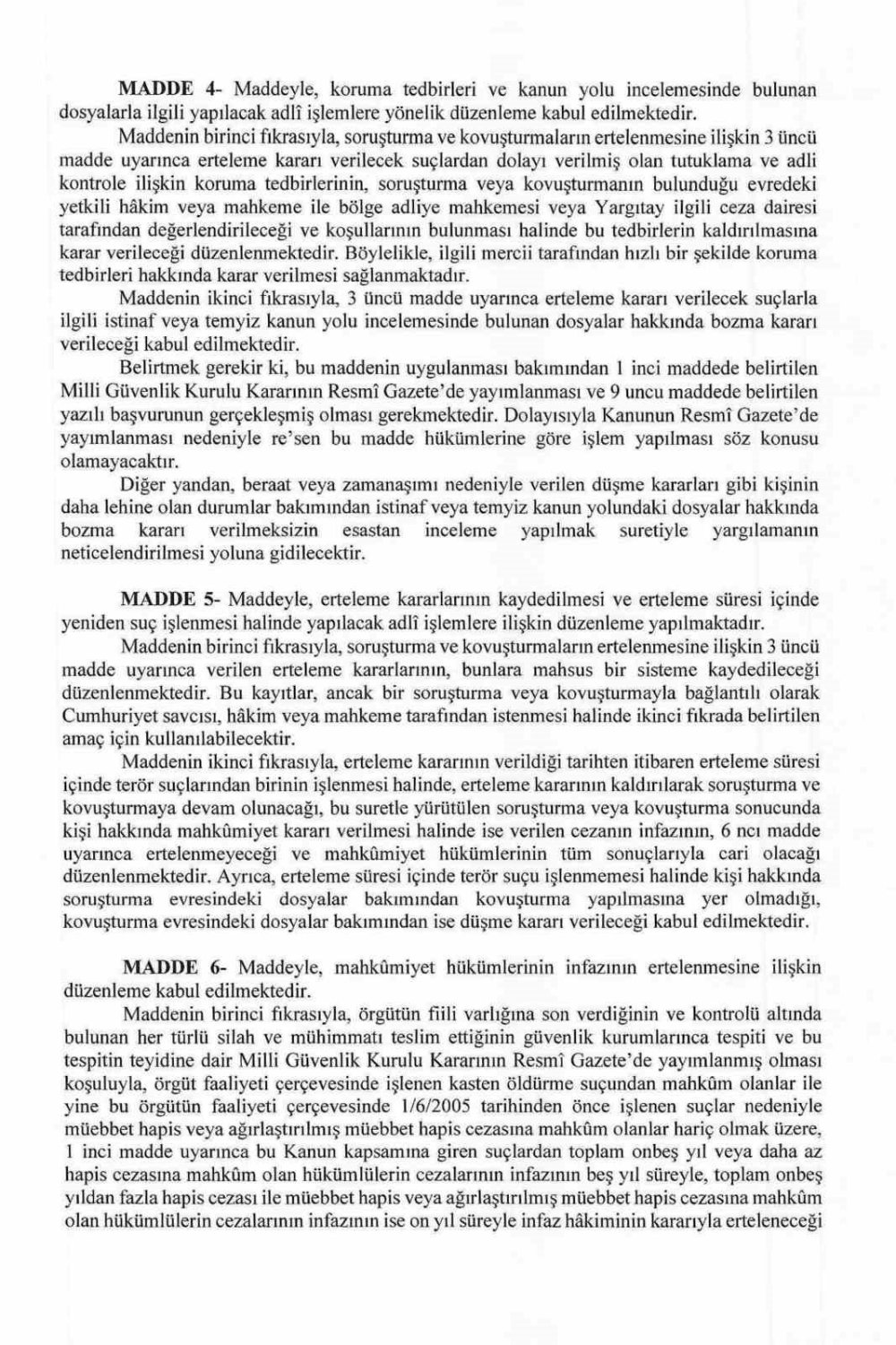 Çerçeve yasa detayları belli oldu