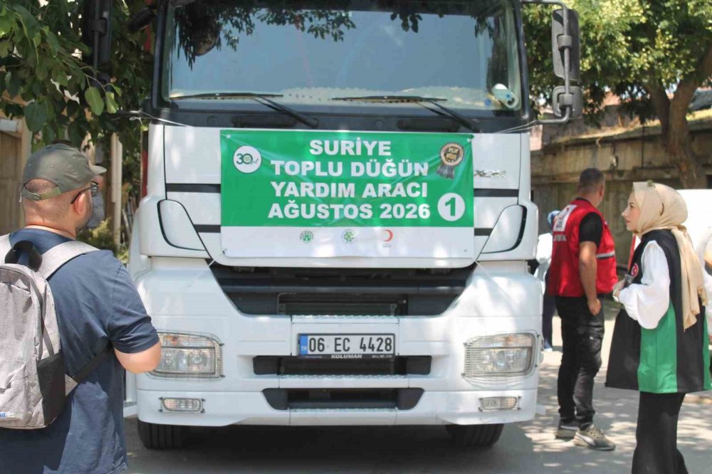 Konya'dan Suriye'ye Gönül Köprüsü: 3 Tır Dolusu Evlilik Yardımı Yola Çıktı