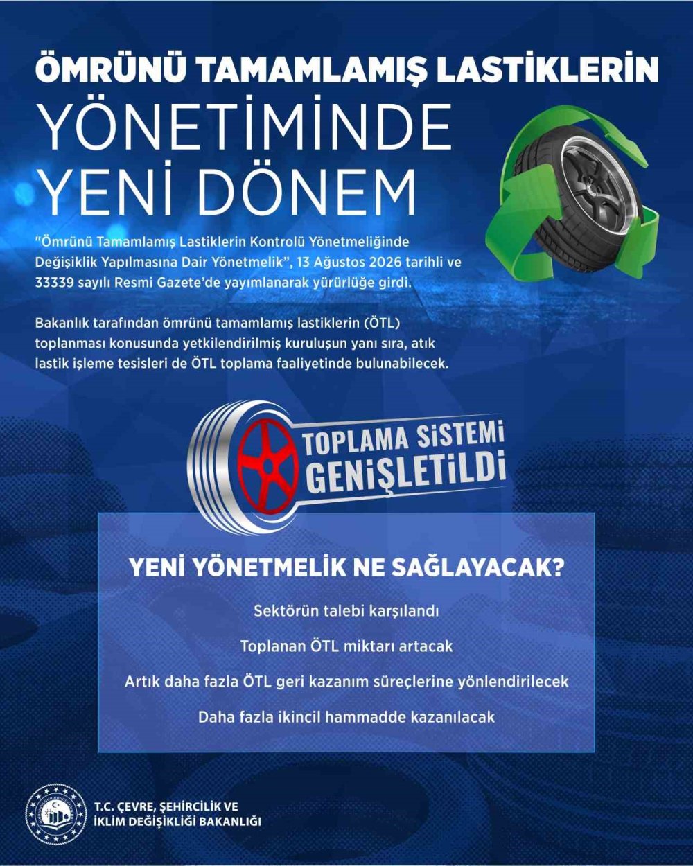 Atık Lastik Toplamada Yeni Dönem: Resmî Gazete’de Yayımlandı