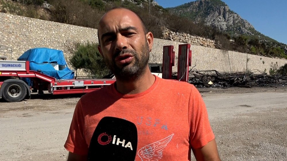 Antalya'daki yangının ardından üzen manzara görüntülendi