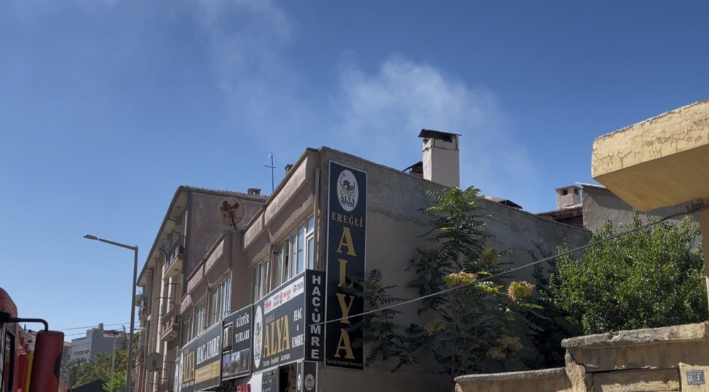 İş yerinde tüp patladı, o anlar kamerada