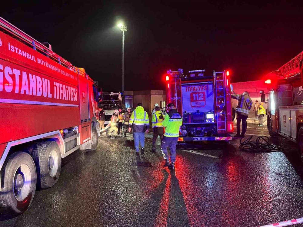Kuzey Marmara Otoyolu'nda Facia: Otobüs Alev Aldı