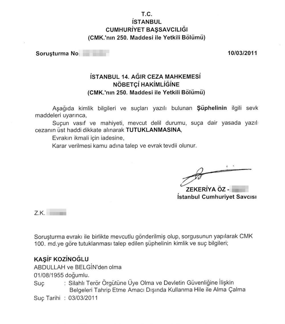 Kozinoğlu Dosyasında Yıllar Sonra Çıkan Belge