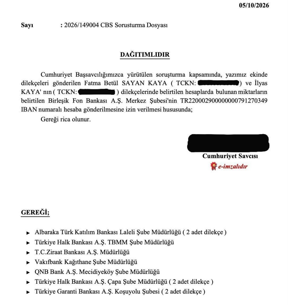 Bloke Kalktı: Fatma Betül Sayan Kaya Parayı İade Ediyor