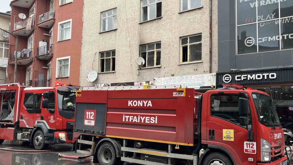 Apartmanda korkutan yangın