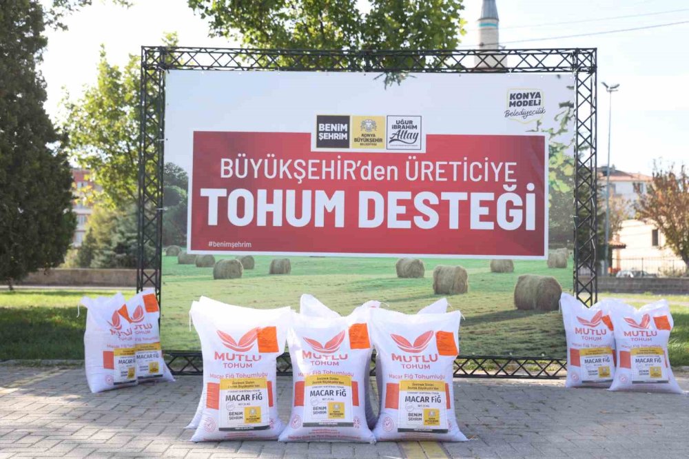 Konya'da üreticiye 1 milyon 214 bin kilogram hibe destekli Macar Fiği Tohumu