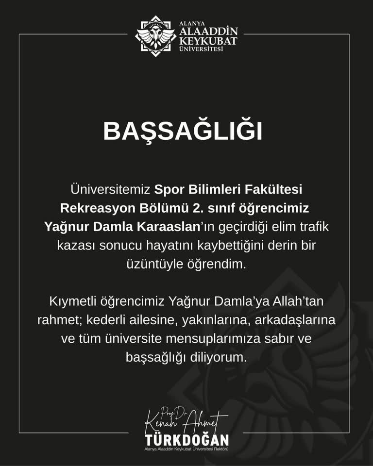 Alanya'nın acı kaybı: Yağnur ebediyete göç etti