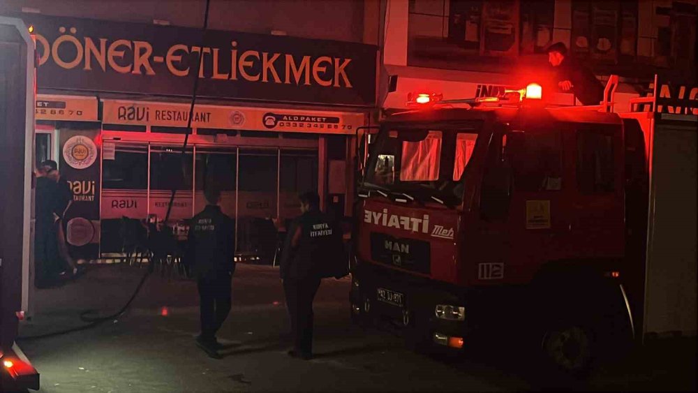 Konya'daki meşhur mekanda yangın çıktı
