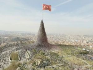 AK Parti'nin bayrak reklamı