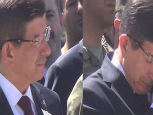 Başbakan Davutoğlu şehitleri gözyaşlarıyla uğurladı