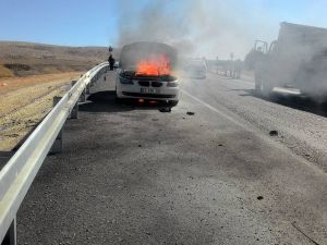 Konya'da araç yangını