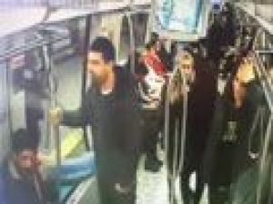 Metroda 'bomba' şakası güvenlik kameralarına yansıdı