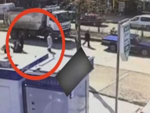 Kamyon göz göre göre iki adamı böyle ezdi