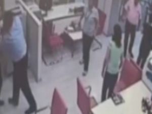 Noter katibi, darbecinin eşini bıçakla kovaladı