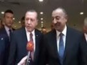 Erdoğan ve Aliyev'in samimi sohbeti böyle görüntülendi