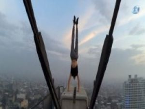 Çılgın liseli, ölüme böyle meydan okuyor