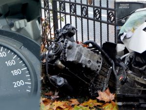Şişli'deki kazada motoru sökülen aracın hız ibresi takılı kaldı