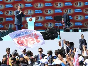 Erdoğan: Halkımız Batı'ya dersini 16 Nisan'da verecek