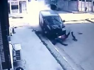 Tekirdağ’da korkunç kaza kamerada: Metrelerce sürüklendi