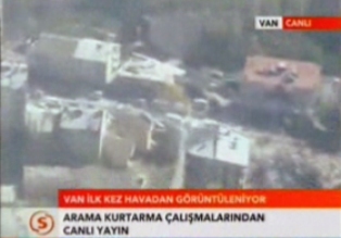 Deprem bölgesi havadan görüntülendi