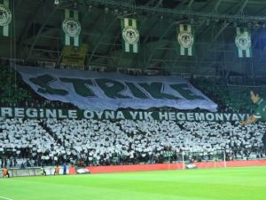 Konyaspor taraftarından müthiş koreografi