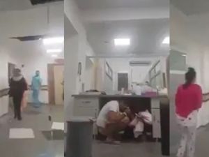 Bodrum Devlet Hastanesi'nde panik anları/Video...