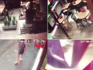 Beşiktaş’ta restorasyon yapılan tarihi binadaki çökme anı kamerada