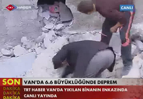 Van depreminden enkaz görüntüleri