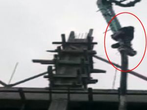 İnşaat işçisi ölüme böyle meydan okudu!