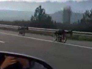 Bursa'da ölümüne yarış böyle kaydedildi