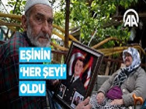 Şehit torununun acısıyla felç geçiren eşinin her şeyi oldu