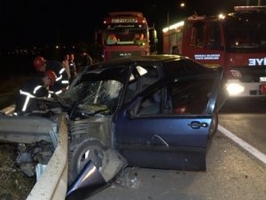 Ok gibi saplandı! Kırıkkale'de feci kaza