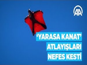 'Yarasa kanat' atlayışları nefes kesti